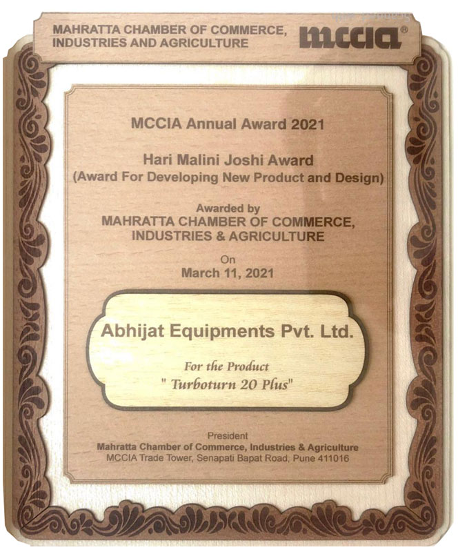 MCCIA-  HARIMALINI JOSHI AWARD FOR YEAR 2021